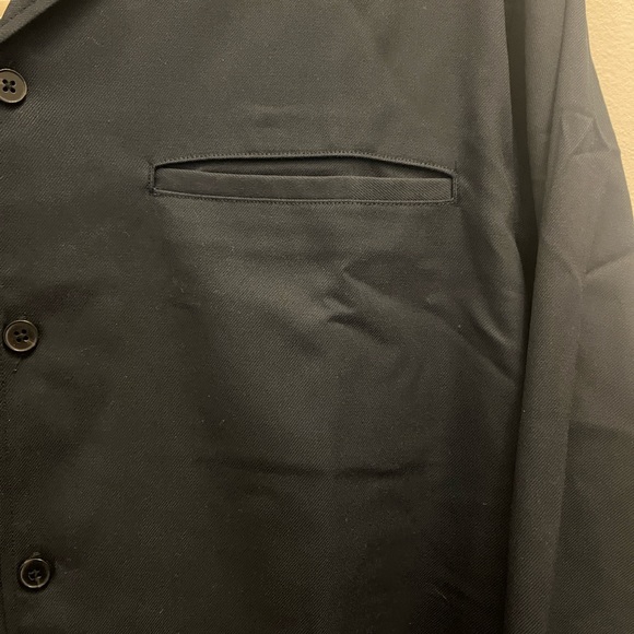 New! Frank & Oak Men's Dress Fluid Shirt Deep Blue Work Casual Dinner - Picture 8 of 16